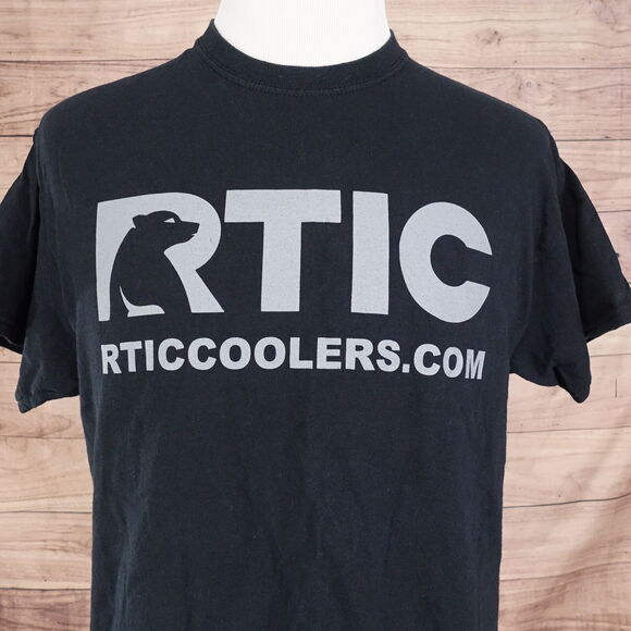 RTIC COOLERS LOGO BLACK SHORT SLEEVE T-SHIRT SIZE L - Picture 1 of 5